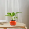 Vase Perimmon Vase Figurine Fruit Statue Rural Blowerpot Indoor Plant Sculpture for Shelf Office Entrannower Home Patio