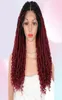 Beauart 4x4quot Swiss Lace Front Faux Locs Knotless Braided Wigs with Bohemian Curls Ends Synthetic Dreadlocks Braids Wigs54403843566802