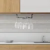 Kitchen Storage Wine Glass Rack Wall Mounted Metal Organizer Under Cabinet Stem Ware Holder Bar For Home