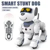 Divertente robot RC elettronico per cani acrobatici comando vocale programmabile Touchsense canzone musicale per giocattoli per bambini 240131