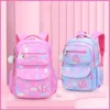 Flicka barn ryggsäck skolväska bakpaket rosa för barn barn tonåriga skolväska primär kawaii söt vattentät liten klass kit 240125