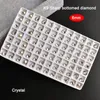 6mm Pointed Bottom Stacked Diamond Shi Yue Face Nail Art Rhinestone K9 Crystal Glass 3D Manicure DIY Decoration Accessories 240202