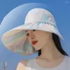 Casquettes de balle plissées Chic vide haut Protection solaire dame chapeau léger femmes casquette Protection du visage approvisionnement extérieur