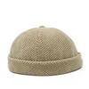 Marca Mens Brimless Docker Chapéu Primavera Atutumn Malha Beanie Cap Rolled Cuff Harbour Chapéus Marinheiro Pescador Landlord Hat 240122