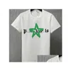 Men'S T-Shirts 2023 Upside Down T-Shirt Neon Tees Pxp Painted Classic Hurricane Fashion Mens Womens Designers Tee Star Sprayed Broke Dhddj