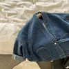 Пальто для маленьких мальчиков, хлопковая джинсовая куртка для маленьких и средних детей, удобный повседневный оксфордский небесно-голубой топ 240125