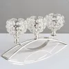 Candle Holders Metal Candlestick Wedding Crystal Iron Holder Cup Romantic Dinner Windproof Decoration