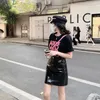 2024 NOWA TRANDY MARDY MARDY LUO TOTEM TOTEM Krótkie rękawowe męskie i kobiety w tym samym stylu LUo Yiwei T-shirt Casual Short Sleved Trendy Instagram