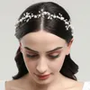 Hair Clips Fashion Headbands For Bride Wedding Artificial Pearl Hairbands Vines Jewelry Sparkly Rhinestone Headpieces Women Girls