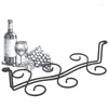 Kitchen Storage Wine Glass Rack Hanging Cup Holder Bar Goblet Stemware Racks Shelf Hanger Iron Organizer