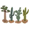 Flores decorativas, Cactus, musgo, plantas artificiales, adorno de púas, decoración de paisaje de plástico simulado, espinoso