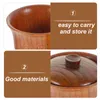 Teaware Set Natural Teacup Practical Bowl Set Vintage Decorative Wood Drable Traditional Traditionell