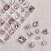 Keskin Alt Kristal Açık Pembe Karışık Şekiş Tırnak Sanatı Rhinestone Süper Flaş Yüksek Kaliteli K9 Cam 3D Manikür DIY Dekorasyon 240202