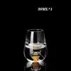 Vidro de cristal sem chumbo gild construído em 24k folha de ouro pequeno s vidro luxo dourado vodka espírito pequenos copos de vinho copos bebendo 240127