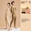 Women's Sleepwear Black Gold Cashmere Silk Thickened Seamless Long Johns High Elastic Round Neck Set Thermal Underwear