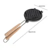 Pans Double face Gaufrier Pan avec poignée amovible antiadhésive Mini grille-pain petit-déjeuner outil de cuisine