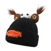 Bérets filles drôle tricot bonnet chapeau 3D bouche casquette femmes Sports de plein air ski Camping goutte