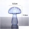 Vases Champignon Verre Vase Bouteille Creative Maison Hydroponique Fleur Table Simple Décoration Décor Drop Livraison Jardin Otzow