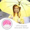 Raincoats Creative Head Umbrella Cloak Shaped Children Adult Raincoat Transparent Collapsible Rain Gear For Students