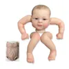 NPK 19inch Finished Doll Size Already Painted Elijah Lifelike Soft Touch Flexible finished Doll Parts with Body and eyes 240129