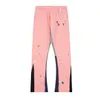 Jeans pour hommes Pantalons Galeries Sweat Depts Pantalon Moucheté Lettre Imprimer Hommes Femmes Couple Lâche Polyvalent Pantalon Décontracté Pantalon Droit Graffiti Orange Gris Bleu k7j