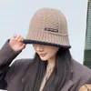 Cappello da donna invernale caldo lavorato a maglia cappello da pescatore caldo cappelli da pescatore moda femminile coreano berretto da donna retrò nero berretto panama per le donne 240127