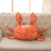 60 cm Simulation crabe en peluche jouet doux créatif crabe peluche poupée décoration de la maison jouets canapé oreiller enfant garçon cadeau d'anniversaire 240123