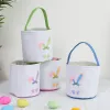 DHL Festive Easter Basket Bunny Printing Handbag Bucket New Bow Tote Bucket With Handle High Quality Made G0207