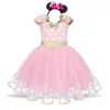 Robes fantaisie pour filles, tenue de fête d'anniversaire de 1 an, pour Cosplay, Mini souris, déguisement d'halloween, vêtements de princesse, 0-6 ans