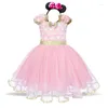 Meisje Jurken Fancy 1 Jaar Verjaardagsfeestje Jurk Voor Cosplay Mini Mouse Up Halloween Vermomming Prinses Kleding 0-6 Ys