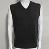 Mäns västar 2024 Spring Summer Clothing Solid Color Sweater Vest Slim Fit V-Neck ärmlös