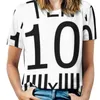 T-shirts pour femmes Numéro Dix 10 X Femmes Zipper Sexy Imprimé Vintage Tops T-shirt imprimé complet