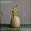 Articoli di novità Nordic Modern Home Decor Decorazione Accessori Artigianato di ananas Figurine in miniatura Resinas Planas De Personajes T200 Dh4I1