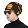 Berets Unisex Knit Winter Beanie Quente Ski Crochet Slouch Hat Soft Hamburger Padrão Mulheres Homens Cap