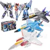 Jinbao starscream thundercracker skywarp f15 fg01 ds01 df06 conjunto avião anime figura de ação modelo transformação robô brinquedos 240130