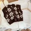 Lente Meisjes Gebreid Vest Herfst Koreaanse Veelzijdige Bloem Unisex Modieuze Jongens Trui Kinderkleding Baby Kids Vest 240130