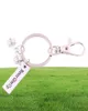 High Quality Sliver Plated Barbell With Never Give UpI CHOSE STRENGTH BELIEVE IN YOURSELF Charm Key Chain LobsterClawClasps1778404