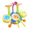 Kids Drum Set Musical Instrument Toys for Toddlers 13 Educational Working Microphone Babies 240124