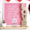 Decorative Figurines Cute Music Box Valentine's Day Snow Globe Clear Crystal Ball Lighted Light Up With Cartoon Couple