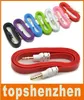 Flache Nudel 3,5mm AUX o Kabel Stecker-stecker Stereo Auto Verlängerung o Kabel Für MP3 Für telefon 10 farben7881345