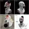 Party Masks Lofytain Horror Terrifier Art Clown Mask Cosplay Py Bloody Demon Evil Joker Hat Latex Helmet Halloween Props Drop de otf3v