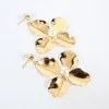 Pendientes colgantes UDDEIN Vintage geometría Metal Color oro flor oreja anillos para mujeres declaración encantos gota pendiente joyería de fiesta