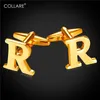 Collare Cufflinks For Mens MS Letter GoldSilver Color Cuff links Wholesale Alphabet M S Men Cufflinks High Quality C115 240123