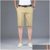 Men'S Shorts 6 Colors Khaki Gray Mens Casual Classic Fit Comfy Golf Short Summer Smart Knee Length 210713 Drop Delivery Apparel Cloth Dhybx