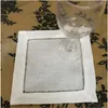 Tabellservett Hemtextiler tablemat grossist 120 st/parti 6x6square elegant vit linnet cocktail servetter är klä upp varje droppleverans dhw5z