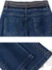 Vintage High Waist Flare Jeans Spring Denim Pants Printing Pantalones Femme Big Size 75kg Stretch Vaqueros Casual Skinny Hose 240125