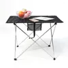 Mobilier de camp Table pliable Camping portable en plein air pour plage randonnée escalade pêche bureau de pique-nique Tables pliantes en aluminium ultralégères