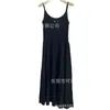 Basic & Casual Dresses designer MIU sleeveless camisole knit dress 2024 spring gold line vest W9SP