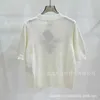 Puntos para mujer Camisetas Diseñador Carta Bordado Cuello redondo Punto Manga corta Top Estilo celebridad Suéter de lana 2023 Principios de otoño Nuevo EBXN