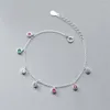 Charm Armbanden S925 Verzilverd Kwastje Zirkoon Bead BraceletBangle Voor Vrouwen Elegante Bruiloft Sieraden Gift Sl410